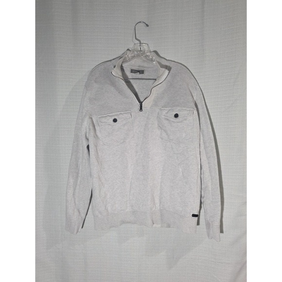 INC International Concepts Sweaters - INC. Womens Size Xl Quarter Zip Sweatershirt Light Heather Grey